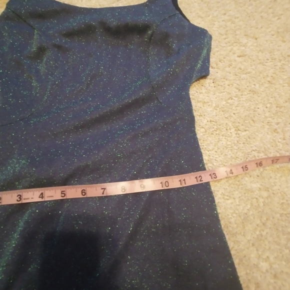 Vintage Nadine Iridescent Green Sleeveless Evening Dress With Cut-Out Back - Picture 8 of 10